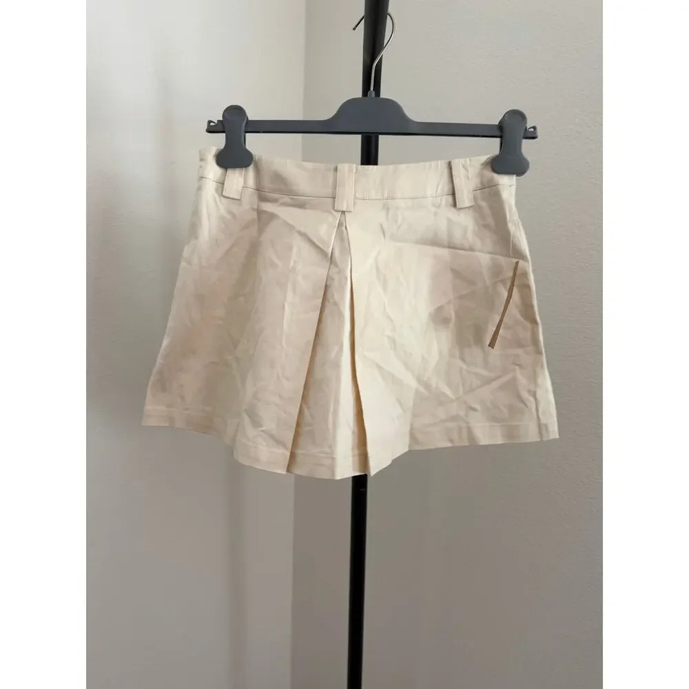 New $122 Kourt ecru skirt skort pleated size 2 - Picture 4 of 5
